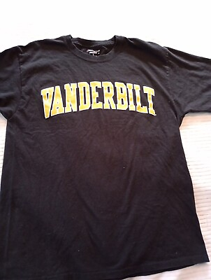 #ad Champion Authentic Shirt Mens Size Large Vanderbilt Black With Gold Letters $15.00