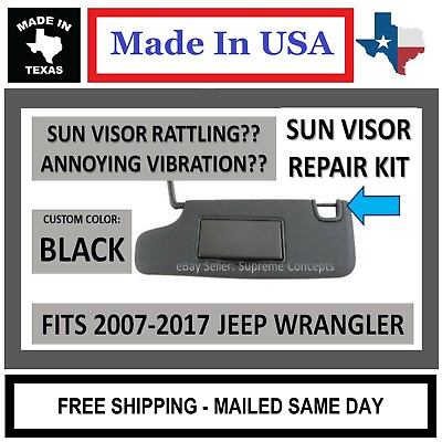 #ad Jeep Wrangler JK JKU Sun Visor Repair Kit Left amp; Right Side Sunvisor Black