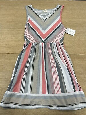 #ad Lovely Melody Sleeveless Dress Striped Size S BNWT