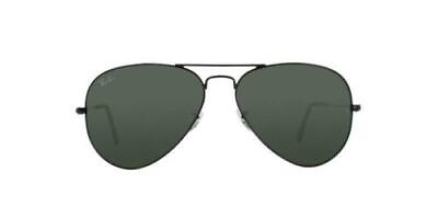 #ad Ray Ban Aviator Black Grey Green 58mm Sunglasses RB3025 L2823