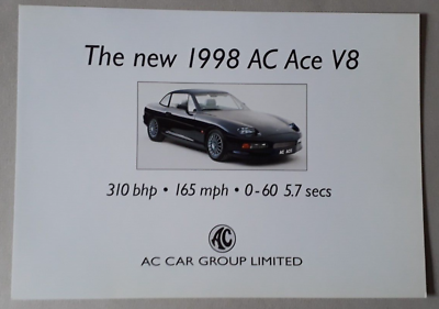 #ad AC Ace Brochure Leaflet 1998 4.9 V8