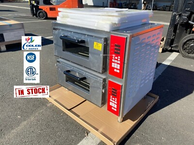#ad NEW 18quot; Commercial Double Deck Pizza Oven Countertop 3400W 120V NSF