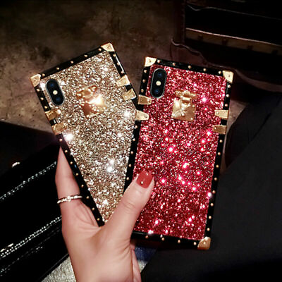 #ad For Samsung S24 Ultra S23 Plus S22 S21 S20 Bling Glitter Shockproof Square Case