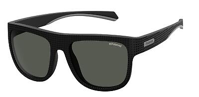 #ad Polaroid Sunglasses Men#x27;s PLD7023 S Square Sunglasses Black Polarized Gray 56m