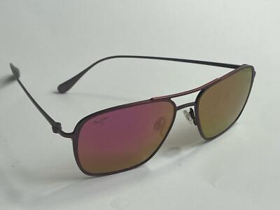 #ad Maui Jim Beaches Polarized Sunglasses 541 7M Matte Burgundy Sunrise Aviator