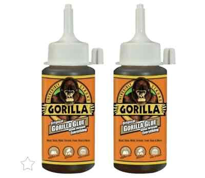 #ad Gorilla Glue Original Waterproof 4 Ounce Bottle Brown 2 Pack