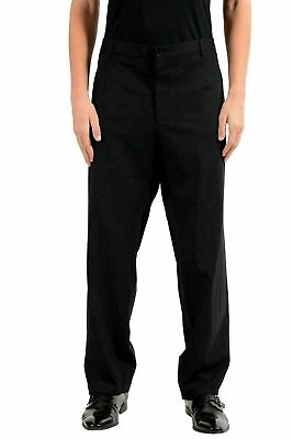 #ad Dolce amp; Gabbana Men#x27;s Wool Black Dress Pants US 42 IT 58