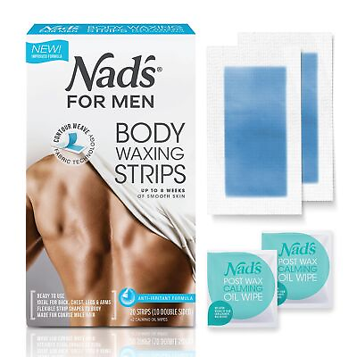#ad Body Wax Strips Wax Hair Removal For Men At Home Waxing Kit With 20 Waxin...