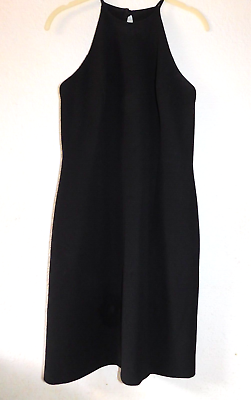 #ad Womens Black Dress Size 10 Halter Peekaboo Back Sleeveless