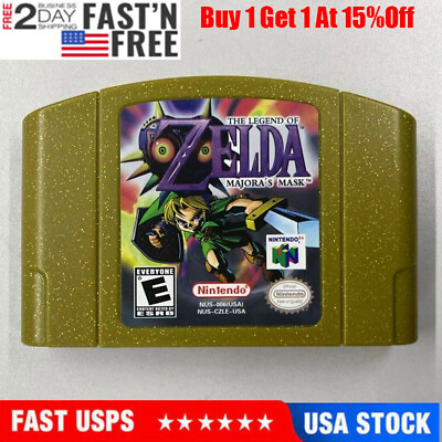 #ad Zelda majoras mask Video Game Cartridge Console Card For Nintendo N64 used