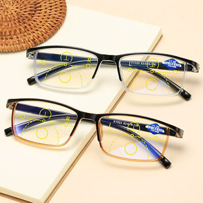 #ad Reading Glasses Progressive multifocal Blue Light Blocking Readers 1.0 4.0 U I