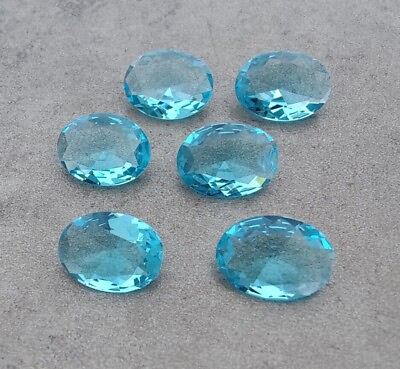 #ad AAA Grade Natural Blue Quartz Oval Shape Faceted Cut Calibrated Loose Gemstones