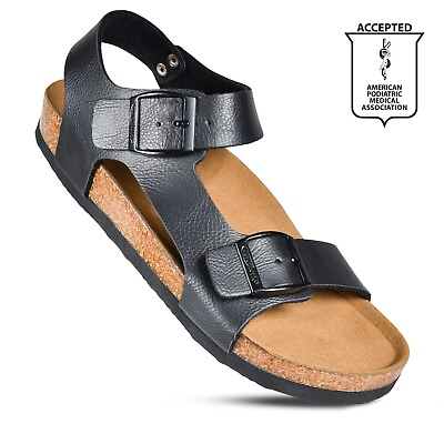 #ad Aerothotic Outdoor Adjustable Buckle Arch Support Back Strap Womens Cork Sandals $37.49