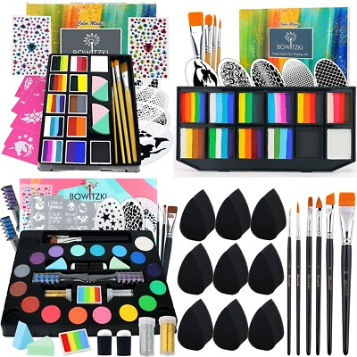 #ad 5 Pack Face Painting Kit for Kids Party Professional Face Paint Kit Bundle Kit