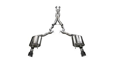 #ad Corsa Performance 14342Blk Xtreme Cat Back Exhaust System Fits 15 17 Fits For
