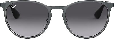 #ad Ray Ban RB3539 Erika Round Sunglasses Metallic Grey Dark Grey 54mm