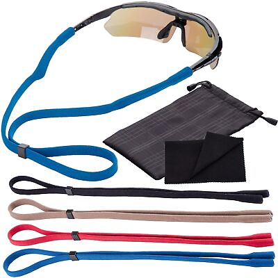 #ad Sunglasses Glasses Straps 4 Pack Adjustable Universal Fit Retainer Holders