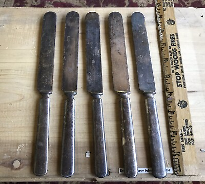 #ad Vintage Of Group Of Butter Knifes 4 Rustic Unbranded
