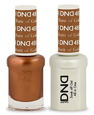 #ad DND Soak Off Gel Polish Dual Matching Color Set 481 Burst of Gold