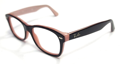#ad Ray Ban Jr RB1528 3580 Girls Black Pink Oval Eyeglasses Frame 48 16 130