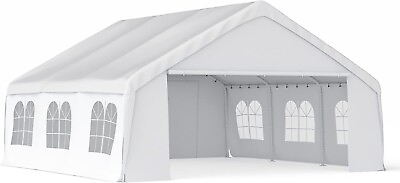 #ad 20#x27;x20#x27; Carport Canopy Gazebo Heavy Duty Wedding Party Event Tent Garage Outdoor