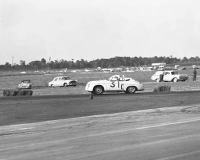 #ad Scca Daytona 1960 Dr. C. E. Mead Porsche Motor Racing Old Photo