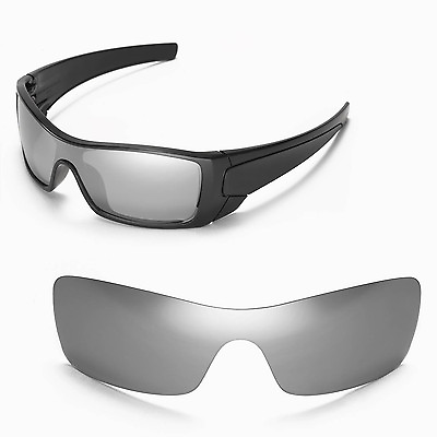 #ad New Walleva Polarized Titanium Replacement Lenses For Oakley Batwolf Sunglasses $9.00