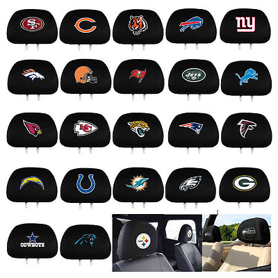 #ad New 2pc Set NFL Pick Your Team Car Truck SUV Van Headrest Covers Automotive Gear