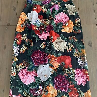 #ad New Dolce amp; Gabbana women floral midi skirt