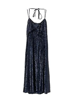 #ad NWT EXPRESS dress size XS blue sequins long cocktail evening dress sparkle