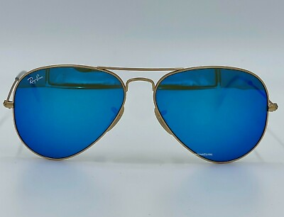 #ad #ad RAY BAN Aviator Gold Sunglasses Mirrored Blue RB3025 112 17 62 mm New