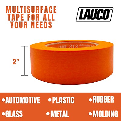 #ad LAUCO Orange Automotive Refinishing Masking Tape Moisture UV and Heat Resistant
