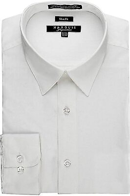 #ad Marquis 009SL Dress Shirt Slim Fit White