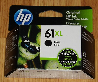 #ad Genuine HP 61XL CH563WN Black Ink Cartridge Dated 2025 New 61 XL
