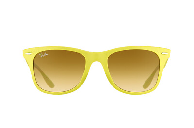 #ad Ray Ban Wayfarer Sunglasses RB4195 6085 2L Yellow Square Yellow Gradient 52mm