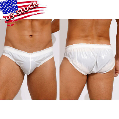 #ad US Men Sissy Panties Frilly Pouch Briefs Underwear Crossdress Underpants Shorts