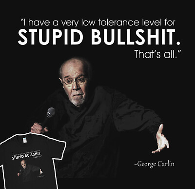 #ad Low Tolerance Level T Shirt George Carlin Comediant Mens Gift Idea Holiday Gift