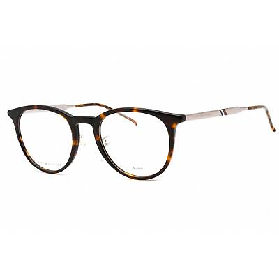 #ad Tommy Hilfiger Men#x27;s Eyeglasses Havana Plastic Full Rim Frame TH 1624 G 0086 00