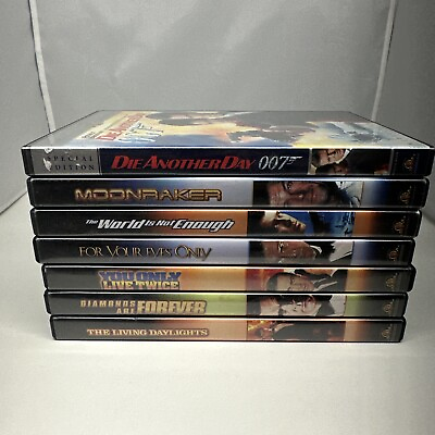 #ad 7 Original James Bond Movies DVD Set With Pierce Brosnan