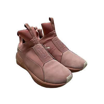 #ad Puma Fierce Nubuck Sneakers Slip On Pink Sz 7.5