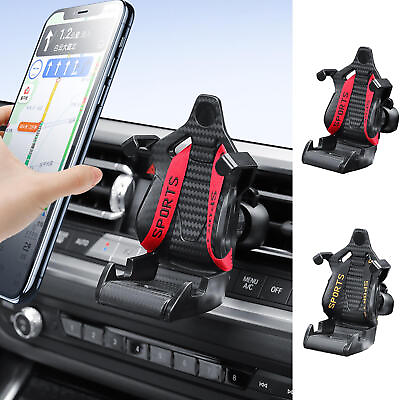 #ad Universal Car Air Vent Mount Hook Phone Holder Racing Seat Shape Cell Phone Fix