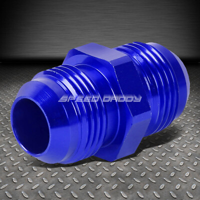 #ad 10AN AN 10 MALE STRAIGHT COUPLER ADAPTER FLARE BLUE GAS OIL H20 FINISH FITTING