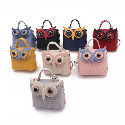 #ad Cute Owl PU Leather Coin Purses Handbag For Kids Purses Keychain