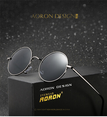 #ad #ad Gold Metal Round Polarized Sunglasses Vintage John Lennon Hippie Retro Glasses