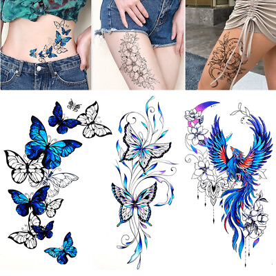 #ad Fake Temporary Tattoo Stickers Waterproof Rose Flower Body Art Sticker Arm Art ☆