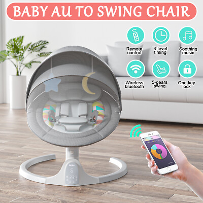 #ad BIOBY Baby Swing for Infants Electric Cradling Bouncer with 5 Swing Amplitudes
