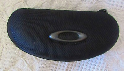 #ad Oakley Vault Sunglass Case Zipper Closure Hard Shell Nylon 07 025 Black