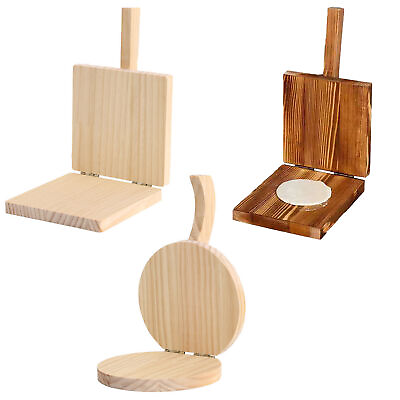 #ad Tortilla Press Roti Maker with Rolling Pin Large Bamboo Wood Tortilla Mak