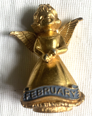 #ad Heavenly Gifts by Creed 24k Gold Plated Angel Figurine February Birthday