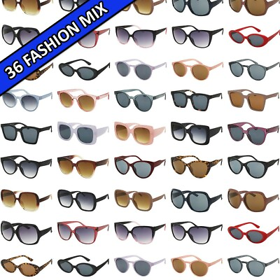 #ad Fashion Sunglasses Wholesale Bulk Lot Sunglass 36 PCS per Box Exactly As Picture